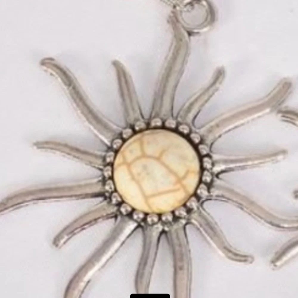 Antique-like Sun, Semiprecious Stone, NWT.